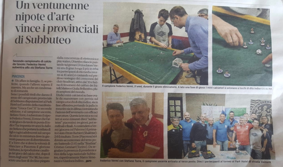 federico vermi campione provinciale di subbuteo piacentino