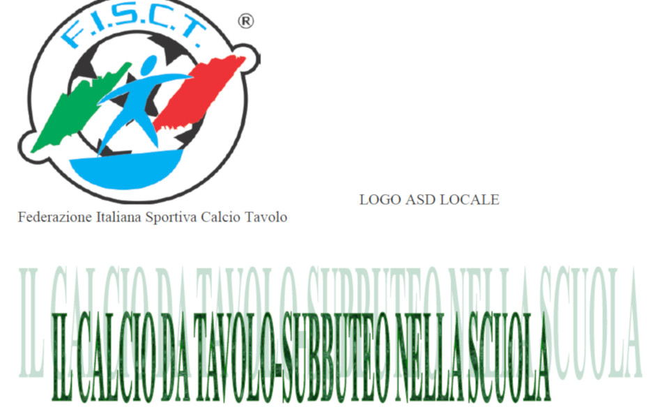 progetto scuola subbuteo fisct